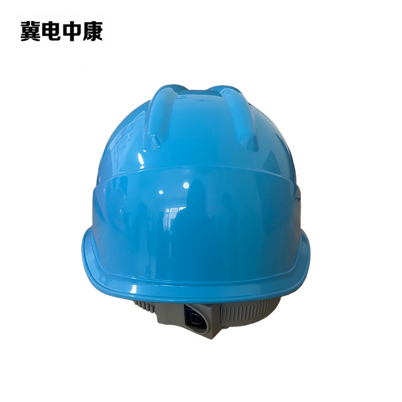 冀电中康 安全帽 ABS V型 天蓝色 顶高清大图