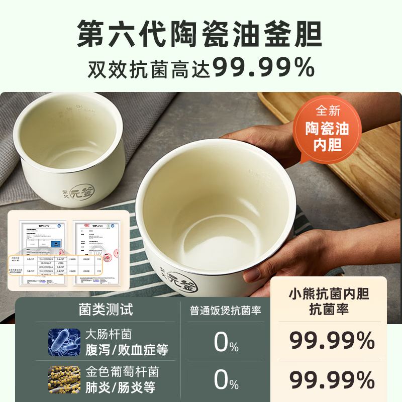 小熊(bear) DFB-C30L3电饭煲 家用2-5人 多功能3L电饭锅 智能防溢预约高清大图