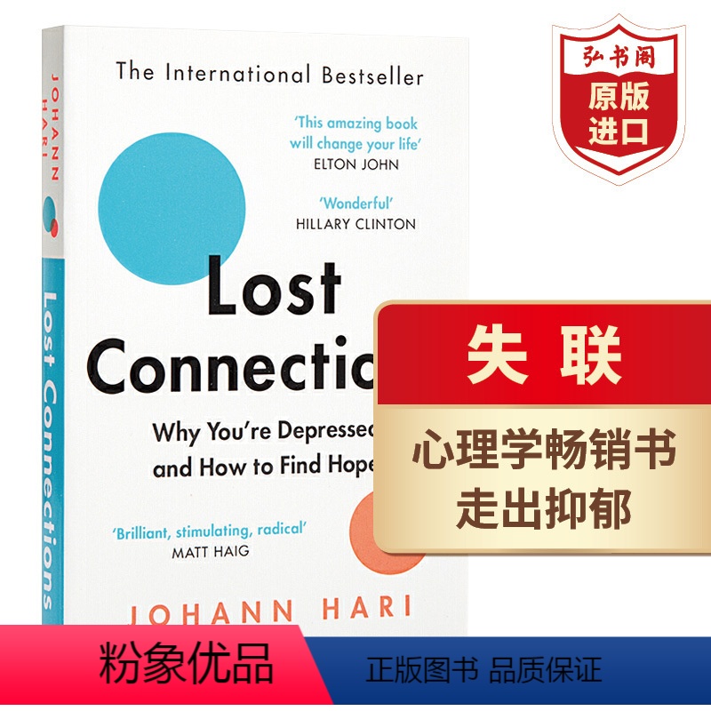 [正版]失联 认识沮丧重获自信 英文原版 Lost Connections 约翰哈里 TED演讲家 抑郁忧郁症心理学