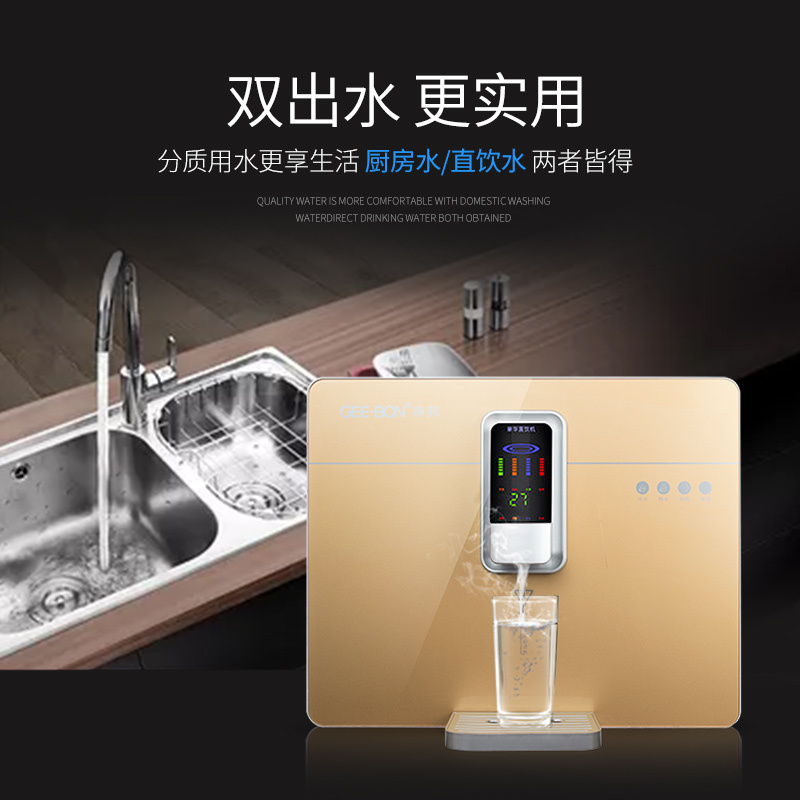 美国净邦 （GEE·BON）净水器家用全屋前置过滤器+大流量中央净水器+RO反渗透纯水机净饮加热一体套装组合