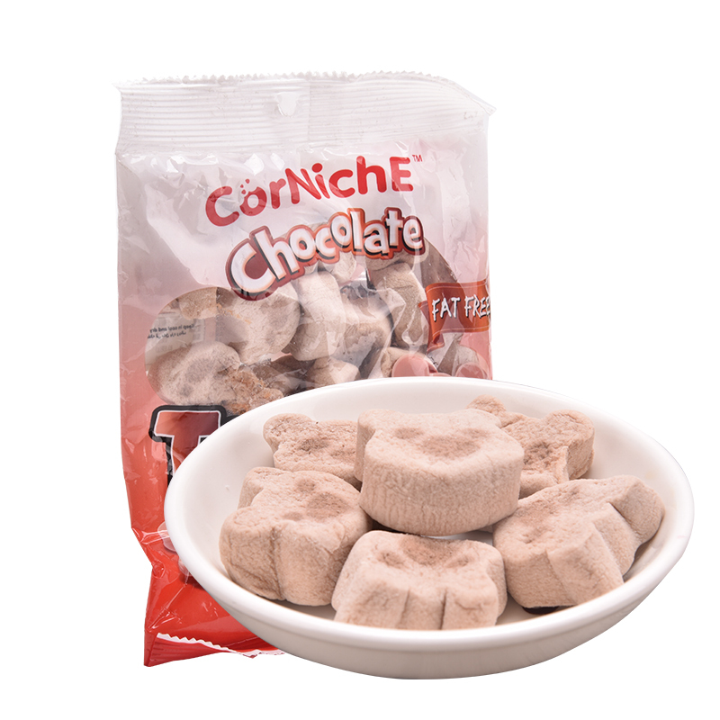 可尼斯(Corniche)巧克力泰迪棉花糖儿童休闲零食糖果喜糖软糖70g