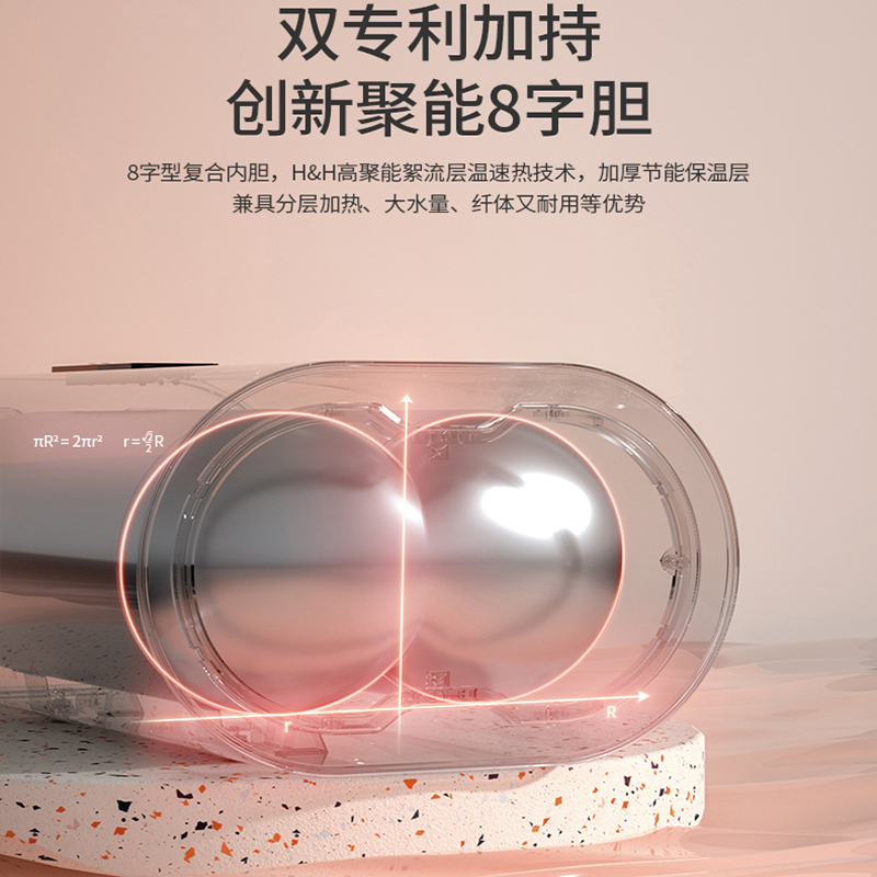 飞利浦(PHILIPS)电热水器50升纤薄扁桶聚能双胆加热 3200W 速热增容 AWH1265/93