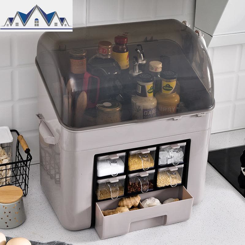 厨房台面调料置物架家用架子多层收纳架多功能调味品架刀架收纳盒 三维工匠图片