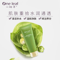 一叶子植物酵素洁面乳100g 深层清洁细致毛孔改善暗沉提亮肤色护肤品