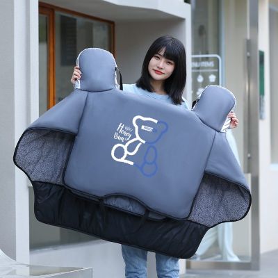 【补贴10%】电动车挡风被冬季款加绒加厚防风罩女电瓶机车防水冬天四季通用 灰色小熊【防水+冬款加绒加厚】