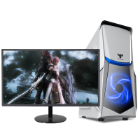 世纪之星 酷睿i7四核 GTX1050Ti 4G独显/16GB内存/480G固态+500G机械盘 台式机 台式电脑DIY组装机 电脑主机组装电脑 商务家用办公游戏电脑+19英寸全套