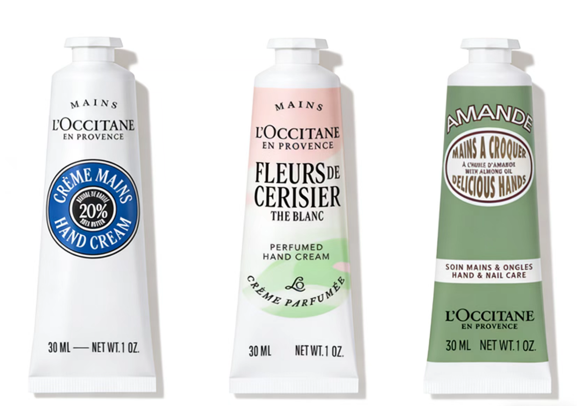 欧舒丹香芬护手霜30ml*3支专柜(乳木果+白茶恋樱+甜扁桃)随机