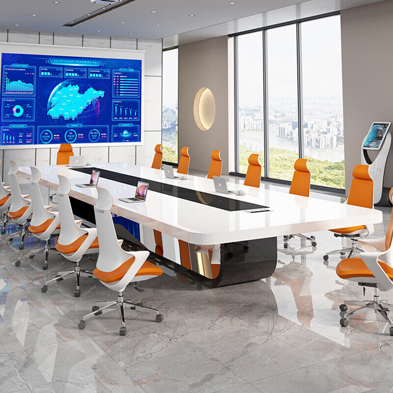 科野 烤漆会议桌长条接待培训会议室办公桌洽谈桌高清大图