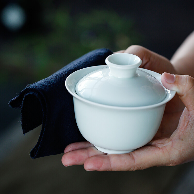 苏氏陶瓷(SUSHI CERAMICS) J0201 山间竹影茶组-茶杯盖碗茶壶 3个/套 (单位:套)高清大图