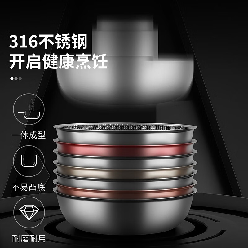 炊大皇(COOKER KING) 全面屏多层钢煎锅家用锅具煎蛋牛排煎锅烙饼锅JG26QM-T高清大图