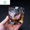 三维工匠威士忌酒杯个性创意鸡尾酒杯子家用玻璃啤酒白酒杯洋酒杯酒具套装 [混色]透明+彩色酒杯200ML