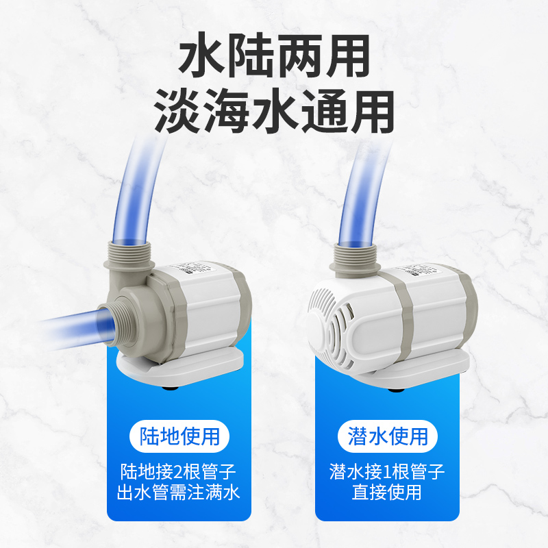 鱼缸潜水泵过滤器鱼池水陆两用循环泵变频高扬程大功率高清大图