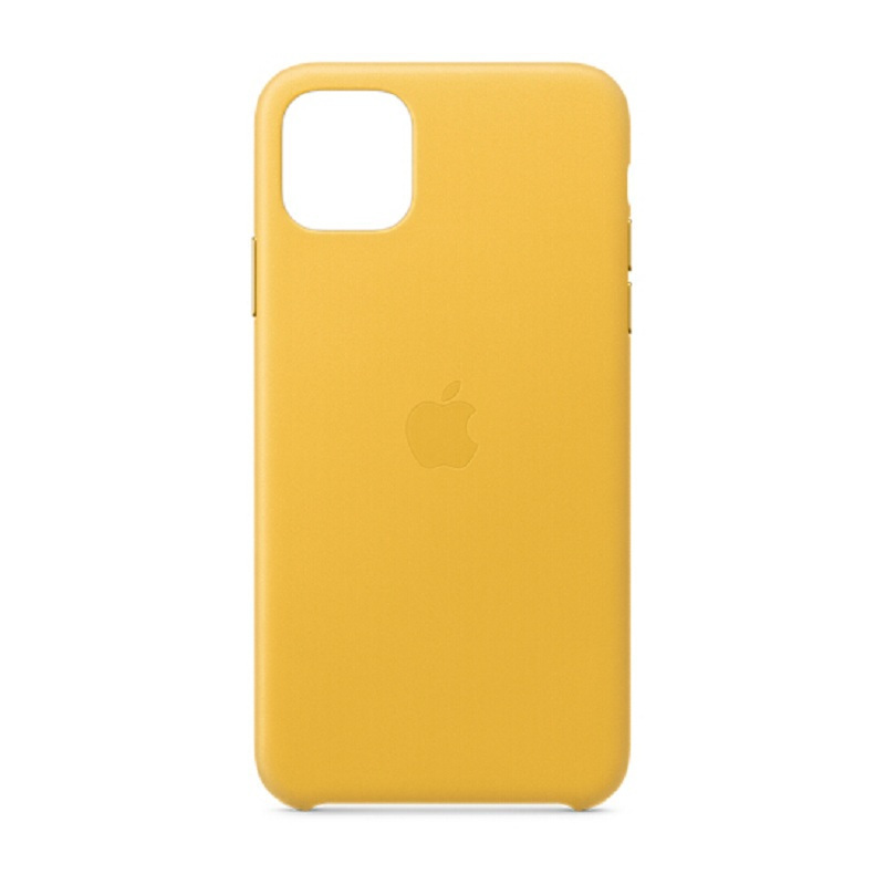 苹果Apple 原装iPhone 11 Pro Max 皮革保护壳 手机壳 橙柠黄色