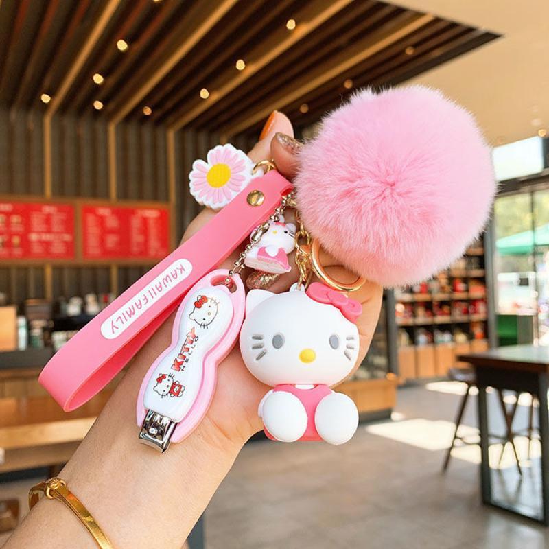 韩国创意可爱卡通玉桂狗钥匙扣挂件女汽车钥匙链男女情侣包包挂饰坐