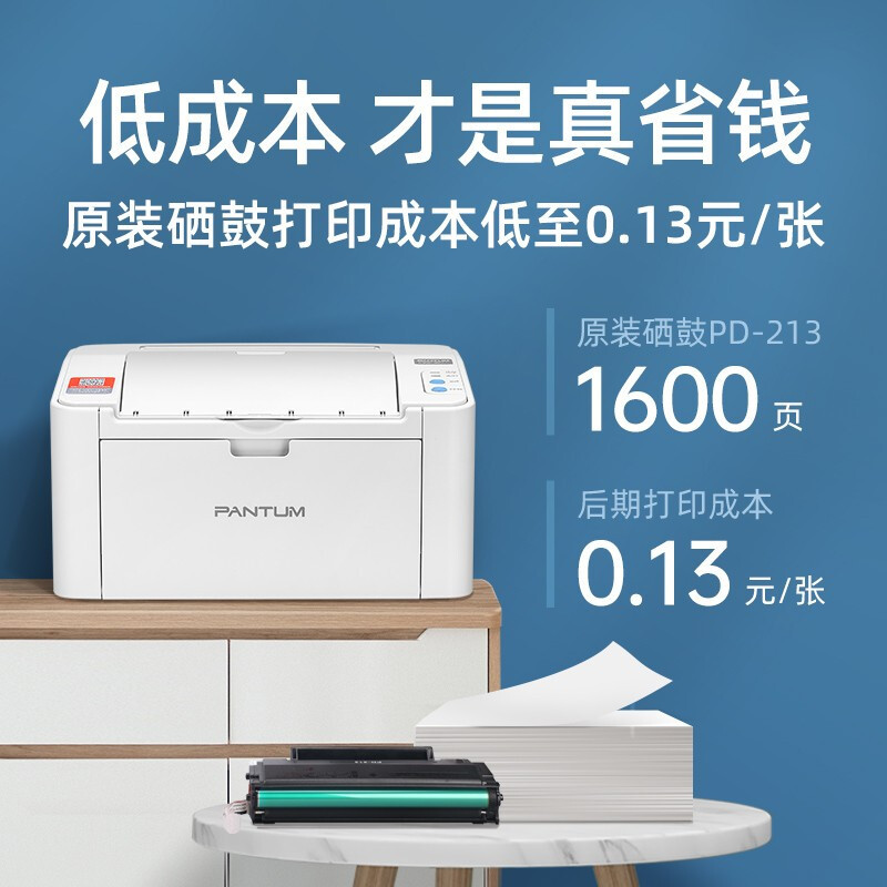 奔图 (PANTUM )P2206NW 黑白激光打印机 WiFi连接 学生试卷打印 手机打印 作业打印 家用办公 套餐二