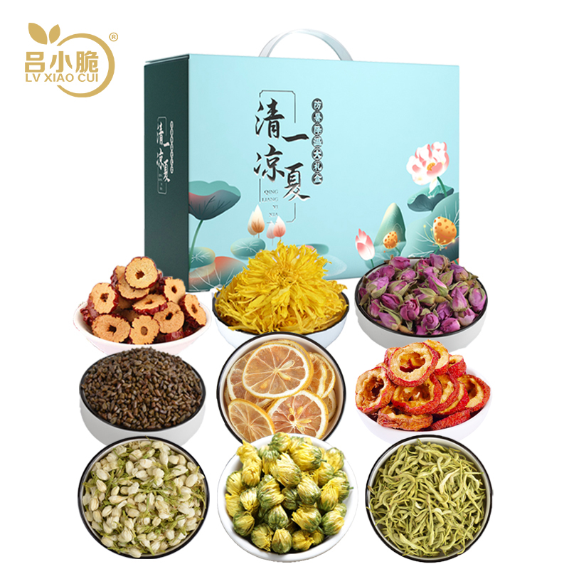 吕小脆 清凉一夏花茶礼盒 740g/盒 花茶高清大图