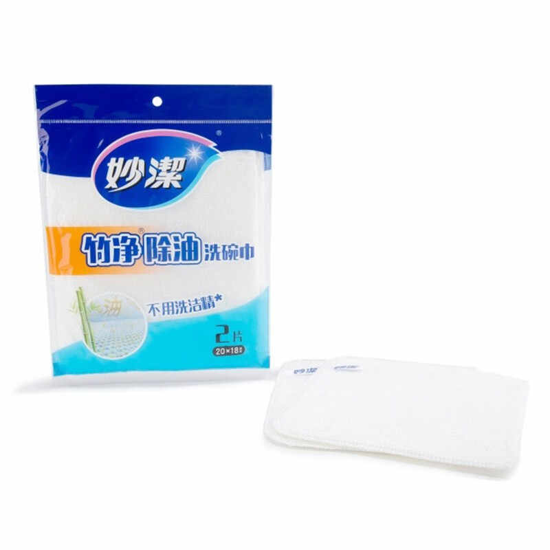 妙洁 竹纤除油洗碗巾 2片装 MTDC2高清大图