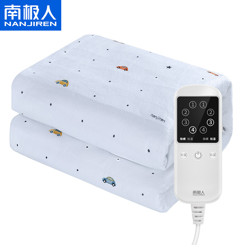 南极人(NanJiren)电热毯TT150X120-24X排潮除螨四档温控智能定时电暖毯电褥子