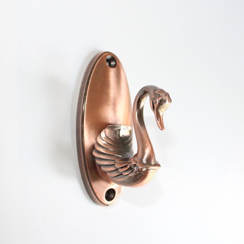 红古1只装窗帘挂钩欧式奢华小天鹅钩子墙钩装饰壁挂窗帘配件窗帘绑带