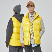 [好货直降:49.99]美特斯邦威亮面羽绒服男情侣装马甲女冬季新款潮流本色战袍男