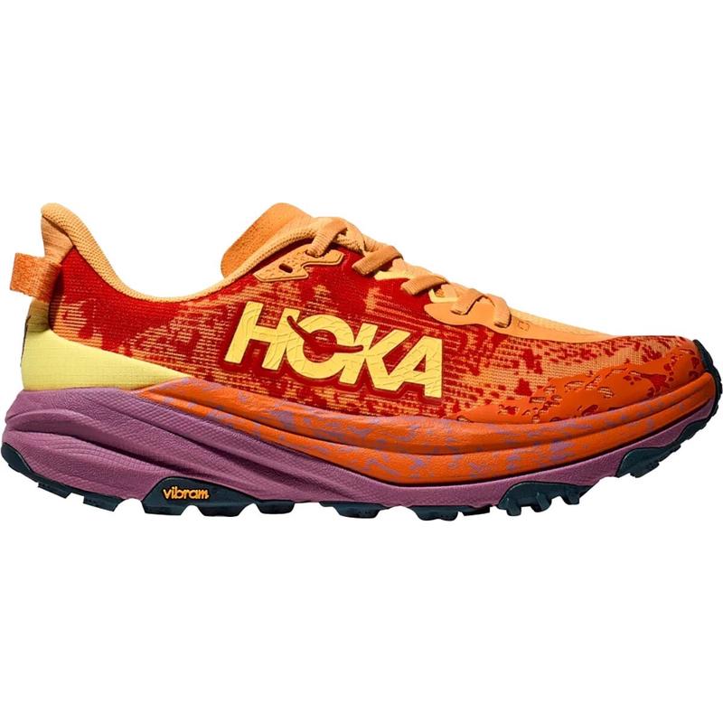 Hoka OneOne女式训练鞋 新款时尚舒适透气软底跑鞋Speedgoat 6日常运动鞋 Sherbet/Beet_Root 37