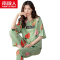 南极人睡衣女夏季薄款纯棉两件套短袖长裤少女可爱草莓家居服套装