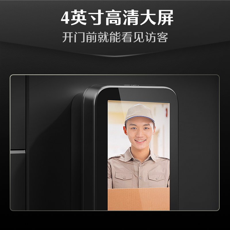 德施曼大圣Q5 MPro(标准版)智能门锁指纹家用全自动大屏可视猫眼密码 高端黑高清大图