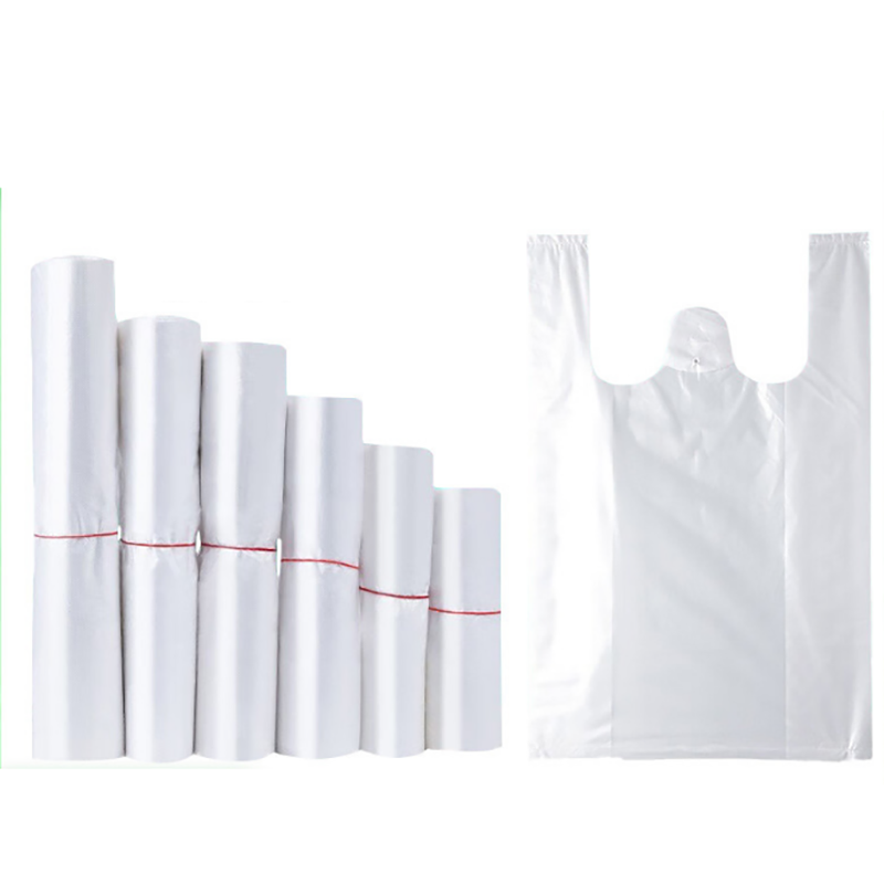 一次性白色背心袋双面4丝特厚30*45cm 50个/捆 (5斤装)