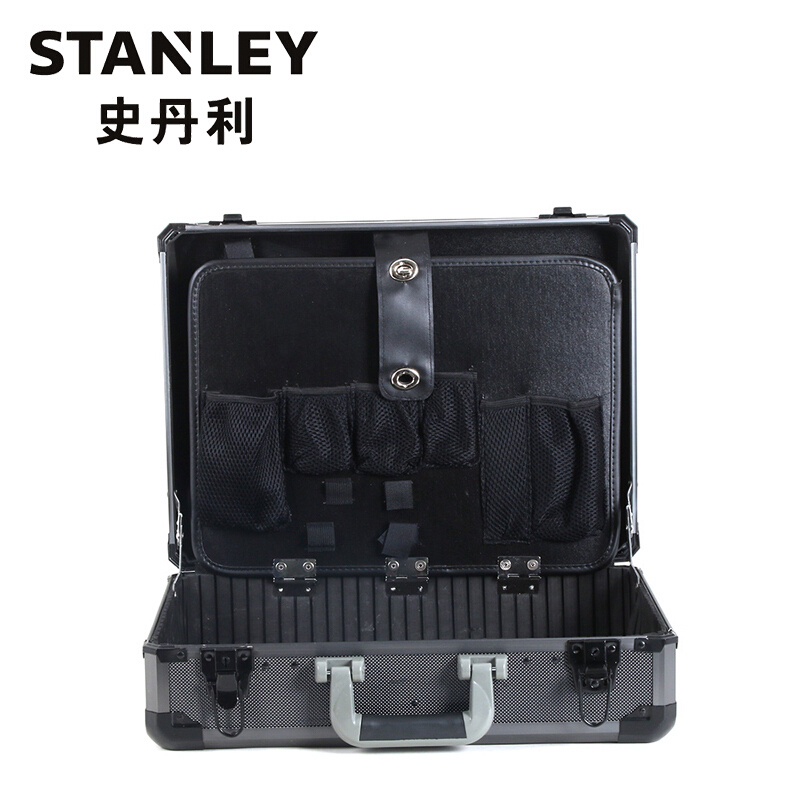 史丹利(STANLEY)铝合金工具箱17寸95-282-23五金工具箱家用多功能