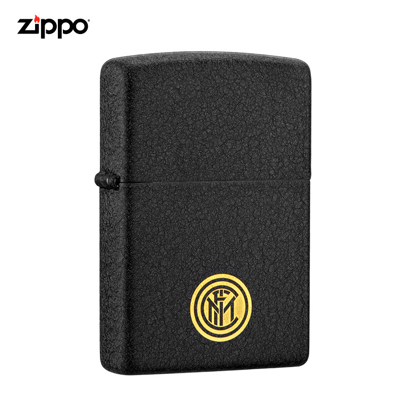 zippo之宝打火机原装ZIPPO煤油打火机国际米兰联名款-国米黑金ZCBEC83