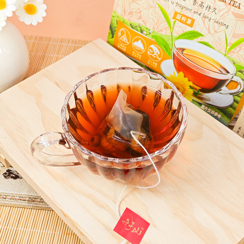 知福菊花普洱茶独立包装三角袋袋泡茶方便携带好山菊普茶高清大图