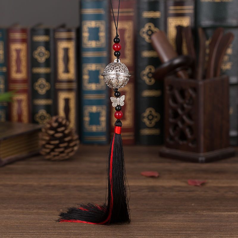 汉服旗袍压襟扣双色流苏铃铛腰坠中国风配饰古风腰挂衍生铃挂件  *