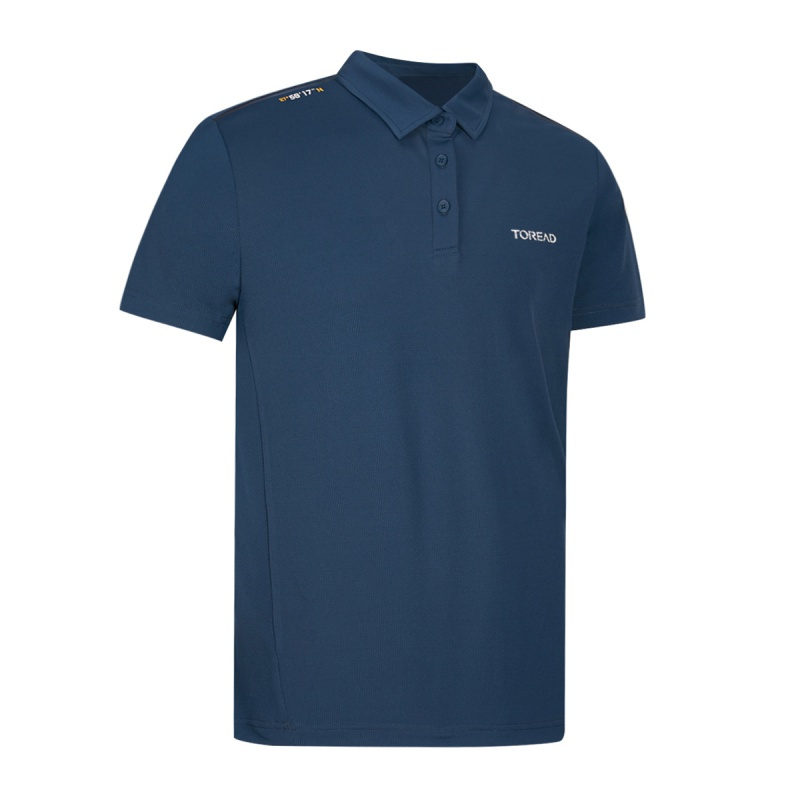 探路者户外polo衫带翻领速干t恤男士短袖速干衣春夏季户外男式快干