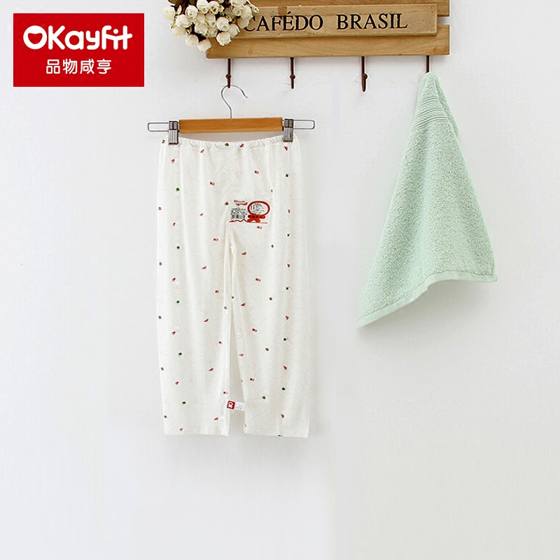 80-150 Okayfit 儿童服装 男女童舒适休闲裤春夏空调裤竹纤维裤子 四季可穿