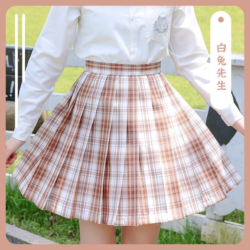 [雪河]原创正版jk学生夏季福利款格裙制服学生女格子短裙 btxs原创