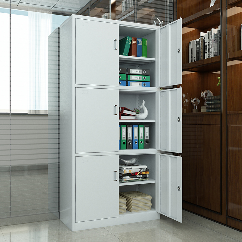 臻远ZY5062299 钢制厚板通三节文件柜 85*39*180cm(单位:台)灰白色高清大图