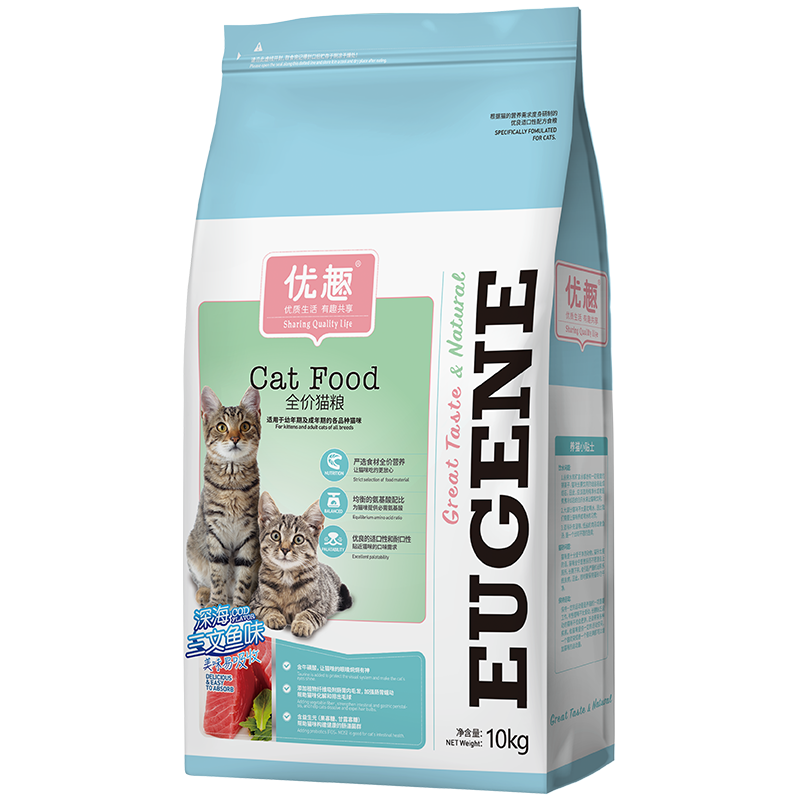 优趣 三文鱼味 猫粮10kg猫食