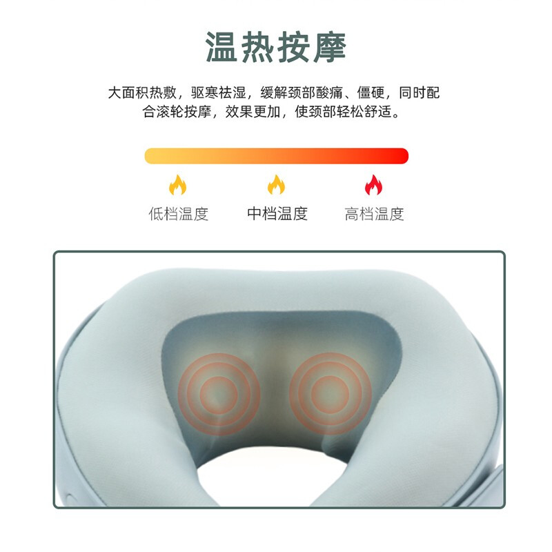 上亨(shangheng) 颈椎按摩器颈部按摩仪电动护颈仪U型按摩枕头脖子神器多功能物理揉捏节日礼物 智能护颈仪高清大图