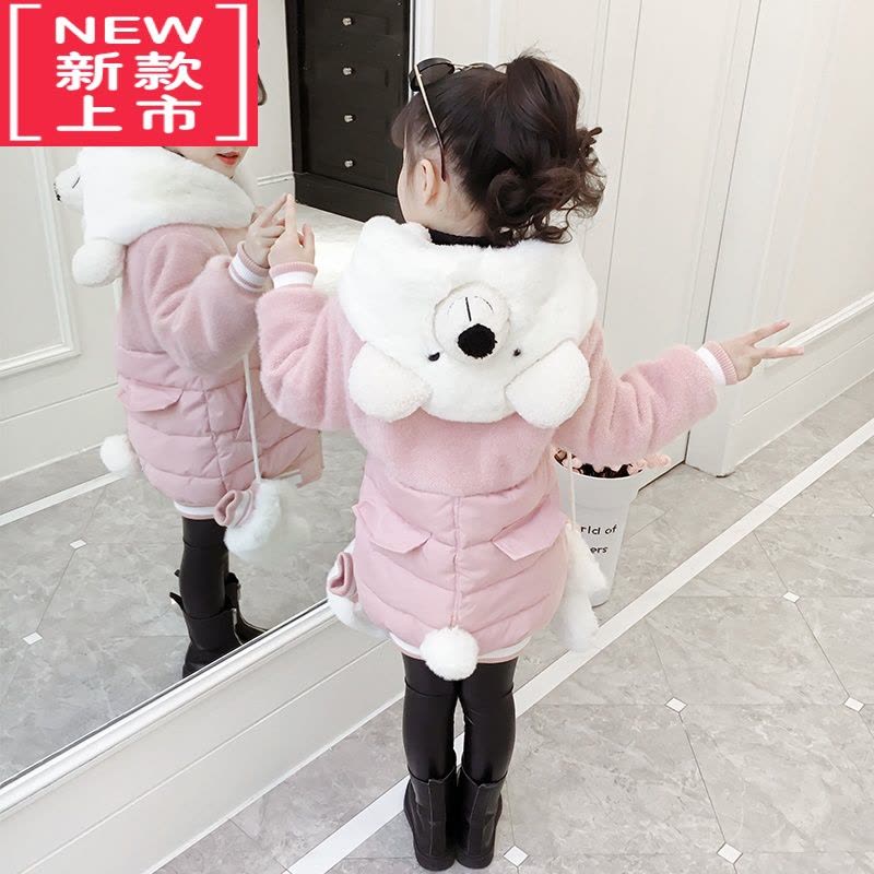 可莉允女童棉衣冬装2022新款韩版中长款洋气女孩羽绒棉棉服宝宝棉袄外套图片