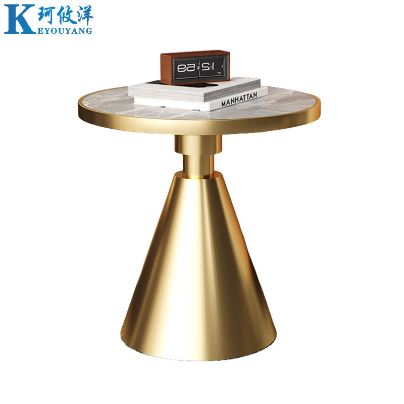 珂攸洋边几金色灰面600*600*600mm张高清大图