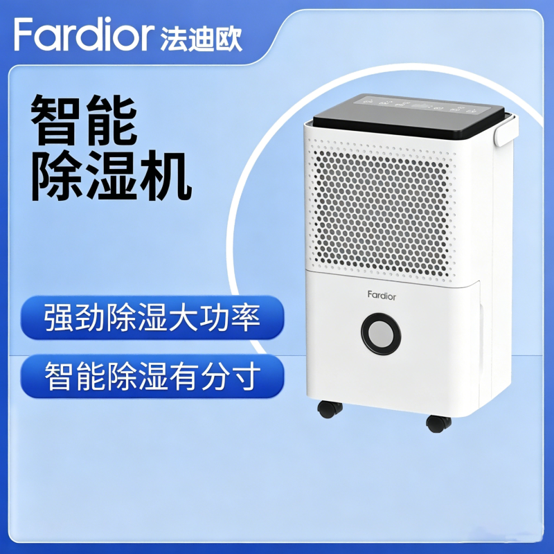 法迪欧智能除湿机12升日除湿轻巧设计机械定时功能FD-E12S