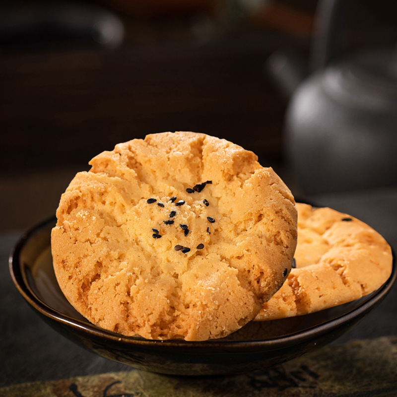 刻凡cafine黑芝麻桃酥400g箱装饼干糕点办公休闲食品零食