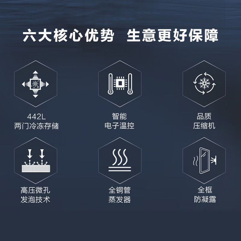 海尔(Haier)商用厨房冰箱冷冻冷藏全铜全钢六门立式大容量酒店饭店餐厅食堂保鲜不锈钢 六门双温