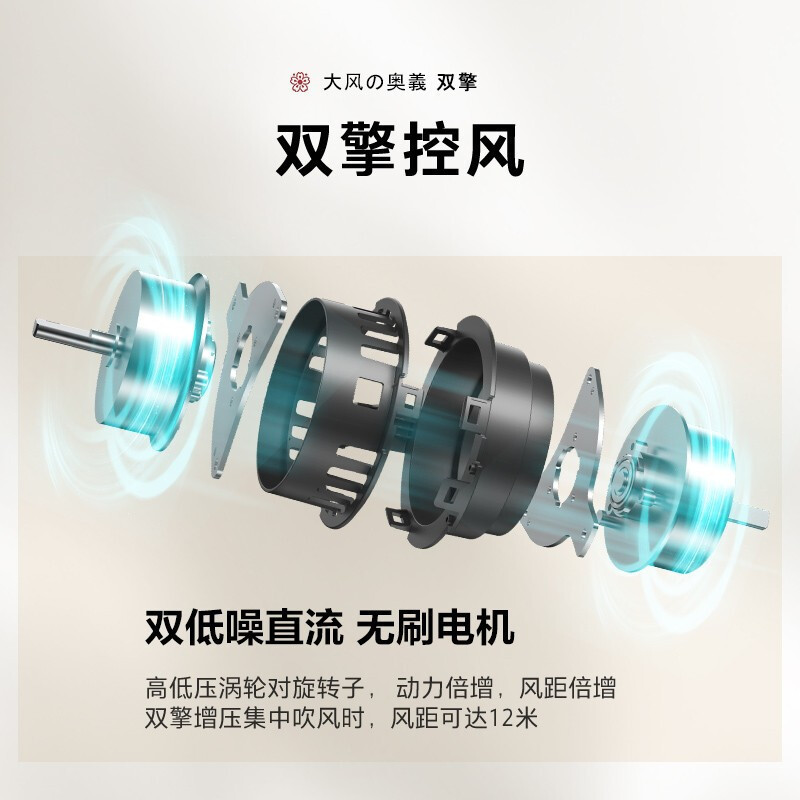 东芝(TOSHIBA)电风扇双擎对旋循环扇家用落地扇直流变频电扇智能温感智慧记4档柔风扇净离子除菌F-DSX25CR