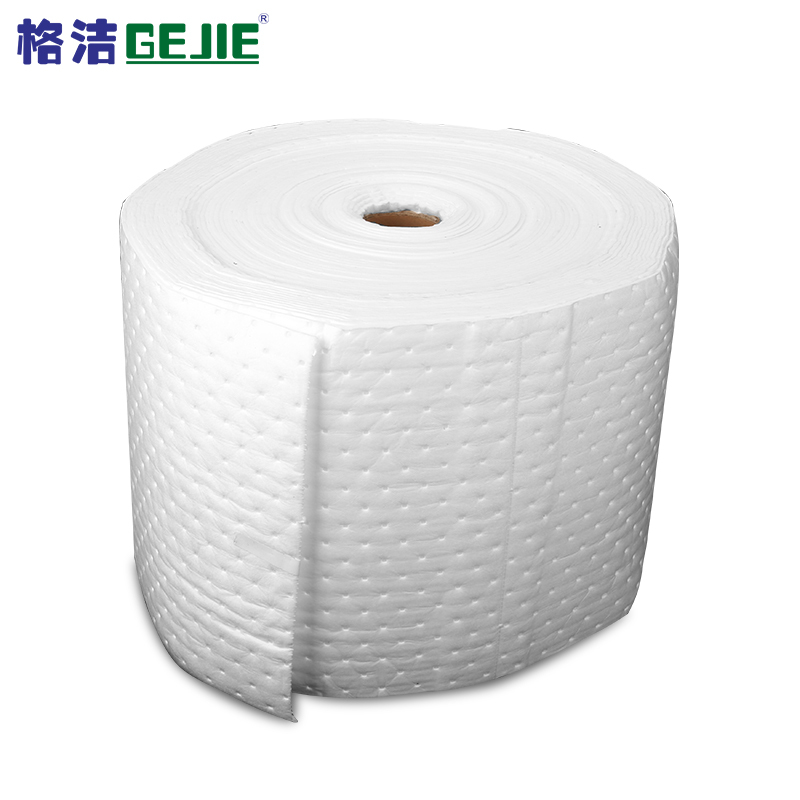 格洁 912040 油类卷状吸液棉 40cm×50m×4mm×1卷/箱 带撕裂线 白色 吸油卷吸油棉防泄漏吸附材料