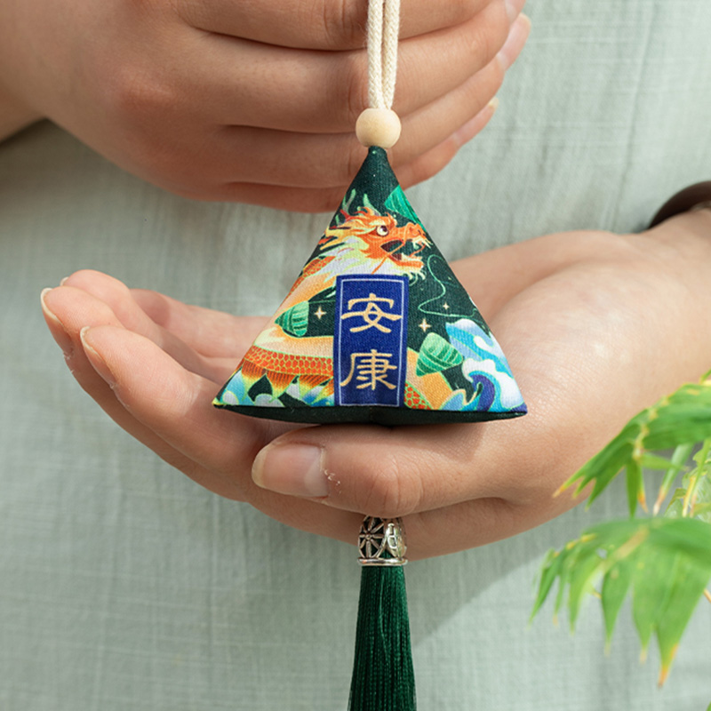 思唯美 端午节手工diy材料包 竹编挂件含半干艾草高清大图