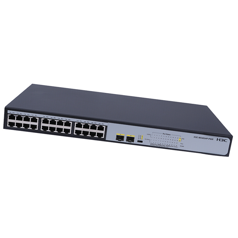 华三(H3C) MS4024P-PWR 24口千兆POE供电安防交换机 非网管二层企业级监控专用高清大图