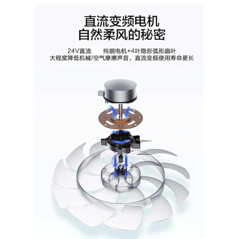 视贝风扇灯/清凉/SN-YFS-42-66W/白+黑/三色变光