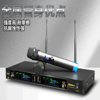 新科(Shinco)H60无线U段麦克风 家用KTV话筒一拖二 卡拉OK家庭会议舞台K歌话筒