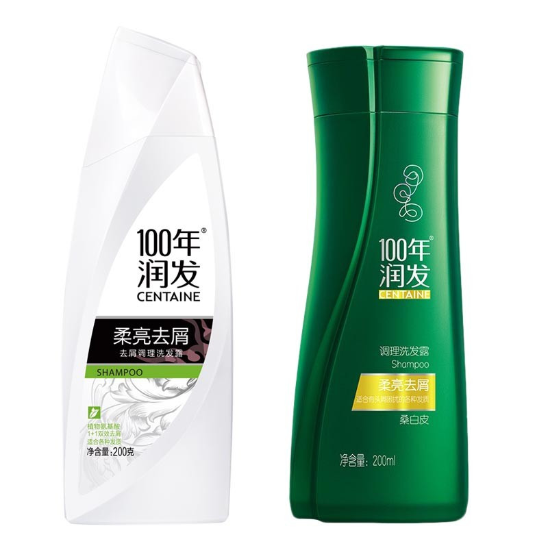 100年润发0硅油洗发水无硅油洗发露植物氨基酸营养柔亮去屑型200ml瓶